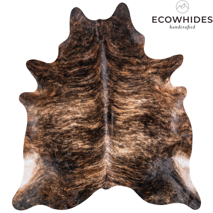 Brazilian Brindle Cowhide Rug Size 7'2" L x 6'7" W 4652