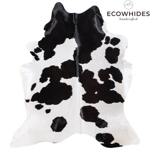 Brazilian Black and White Cowhide Rug Size 7'11" L x 7'0" W 4668