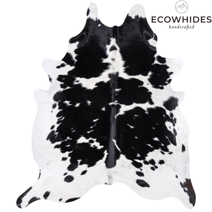 Brazilian Black and White Cowhide Rug Size 7'9" L x 6'8" W 4669