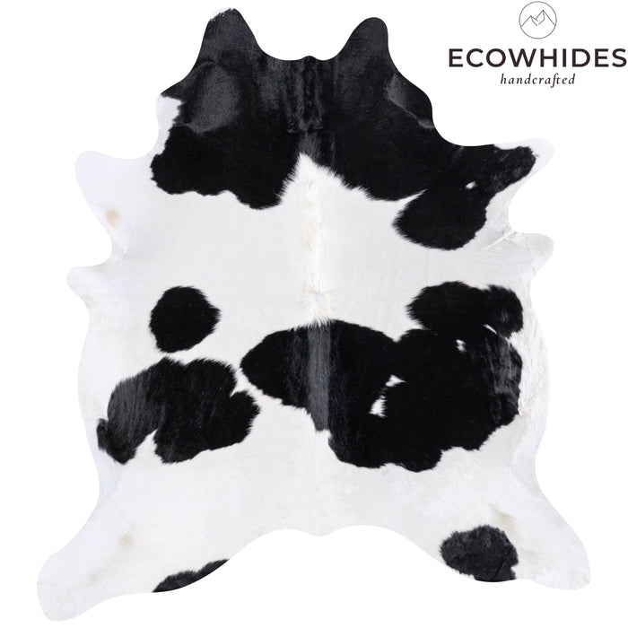 Brazilian Black and White Cowhide Rug Size 7'9" L x 7'1" W 4670