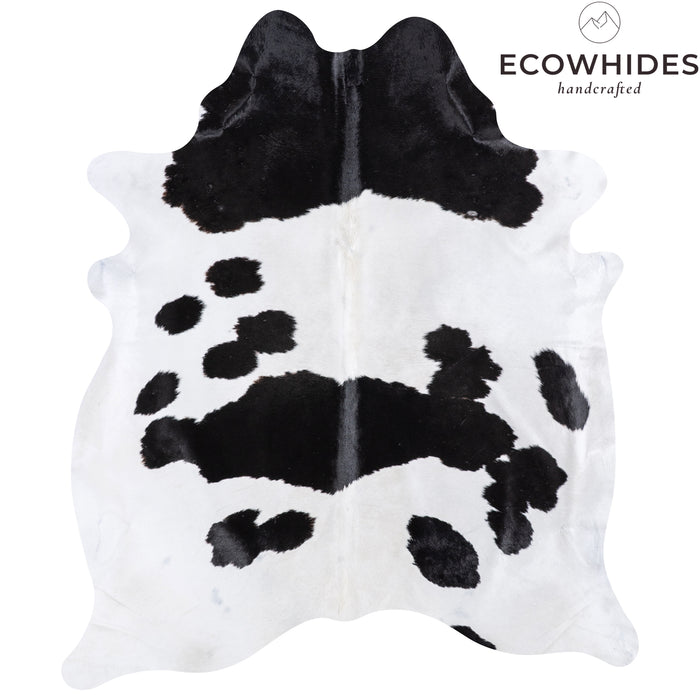 Brazilian Black and White Cowhide Rug Size 7'11" L x 6'8" W 4674