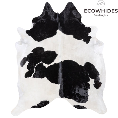 Brazilian Black and White Cowhide Rug Size 8'2" L x 6'10" W 4675