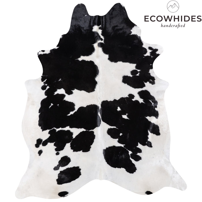 Brazilian Black and White Cowhide Rug Size 8'4" L x 7'5" W 4676