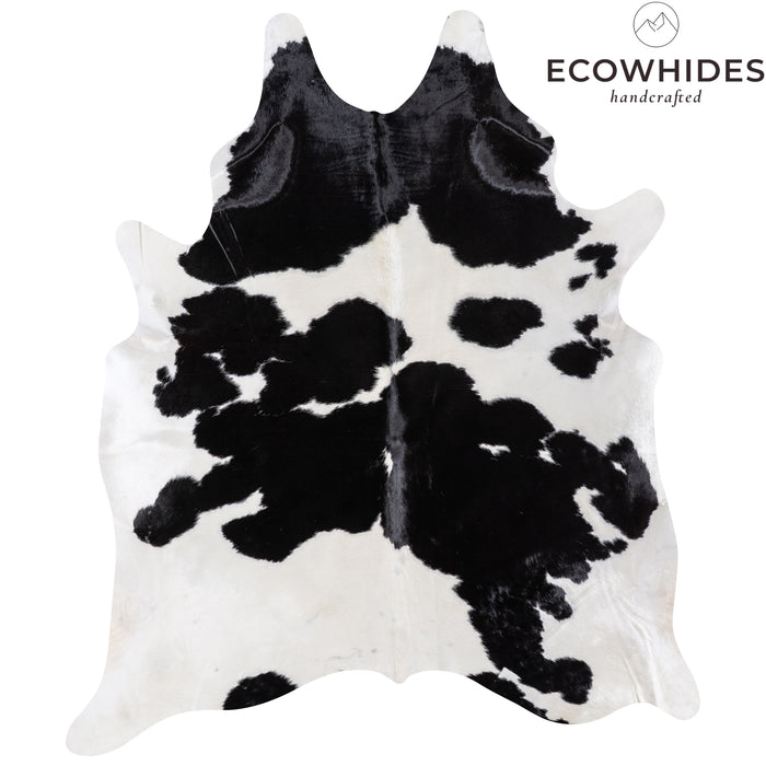 Brazilian Black and White Cowhide Rug Size 7'8" L x 6'6" W 4682