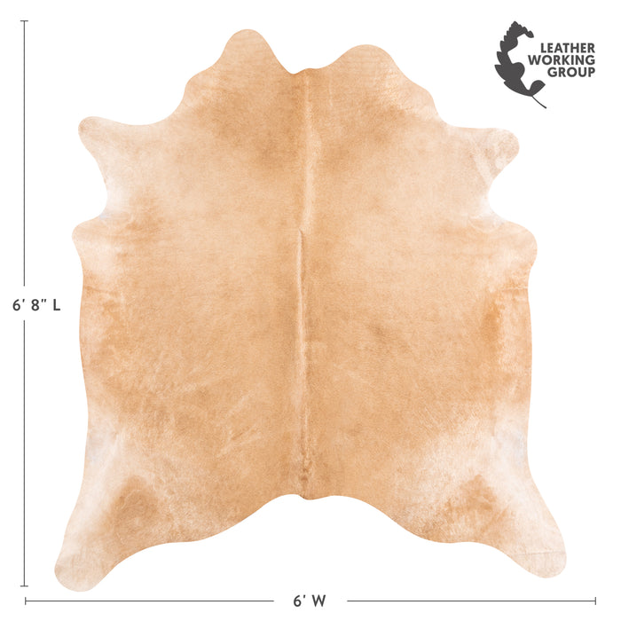 Brazilian Beige Cowhide Rug Size 6'8" L x 6'0" W 4703