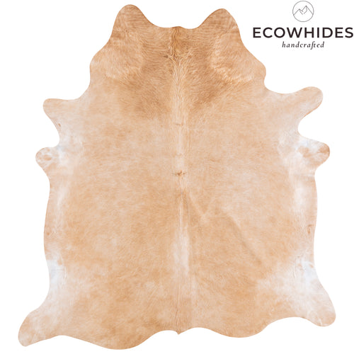 Brazilian Beige Cowhide Rug Size 7'4" L x 6'10" W 4719