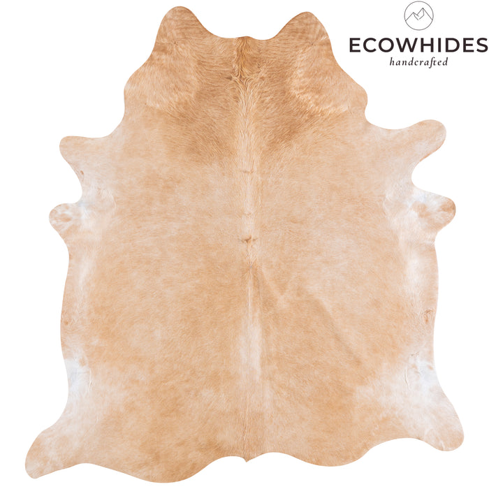 Brazilian Beige Cowhide Rug Size 7'4" L x 6'10" W 4719