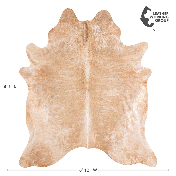 Brazilian Beige Cowhide Rug Size 8'1" L x 6'10" W 4720