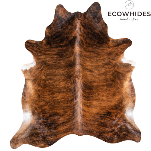 Brazilian Brindle Cowhide Rug Size 7'6" L x 6'10" W 4735