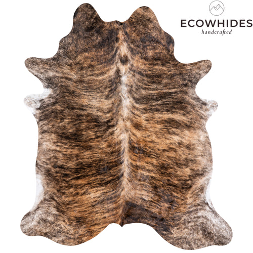 Brazilian Brindle Cowhide Rug Size 6'9" L x 5'11" W 4745