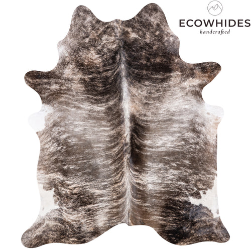 Brazilian Light Brindle Cowhide Rug Size 6'4" L x 5'6" W 4747