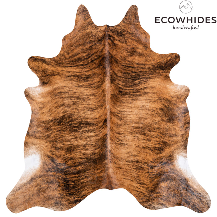 Brazilian Brindle Cowhide Rug Size 6'9" L x 6'6" W 4750