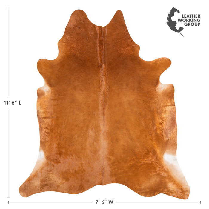 Brazilian Brown Cowhide Rug Size 11'6" L x 7'6" W 4754