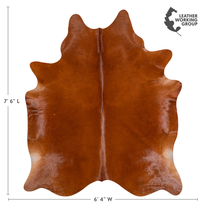 Brazilian Brown Cowhide Rug Size 7'6" L x 6'4" W 4758