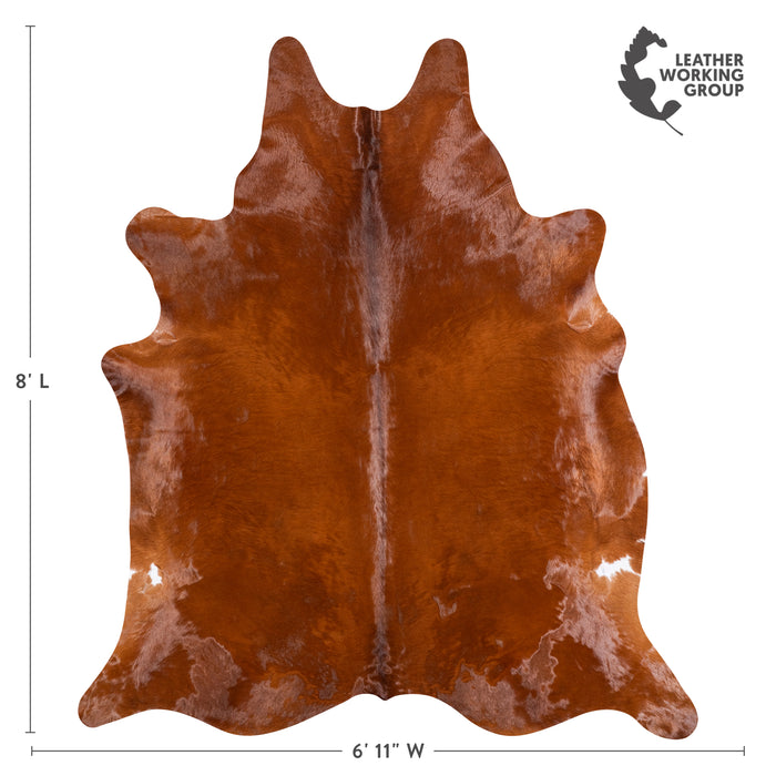 Brazilian Brown Cowhide Rug Size 8'0" L x 6'11" W 4759