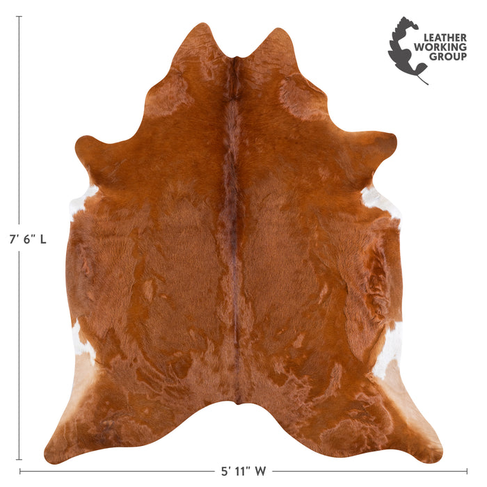 Brazilian Brown Cowhide Rug Size 7'6" L x 5'11" W 4760