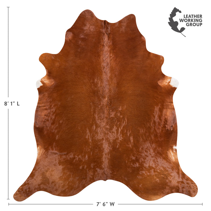 Brazilian Brown Cowhide Rug Size 8'1" L x 7'6" W 4764