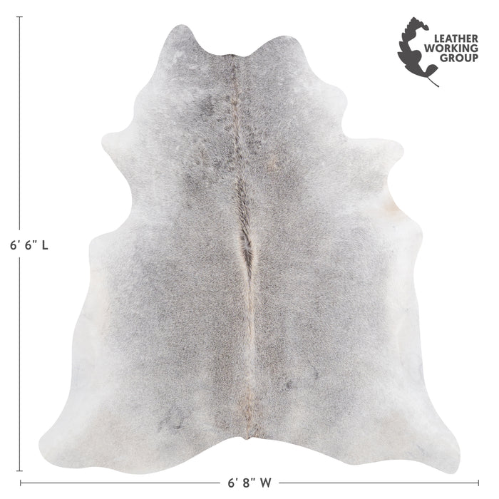 Brazilian Grey Cowhide Rug Size 6'6" L x 6'8" W 4809
