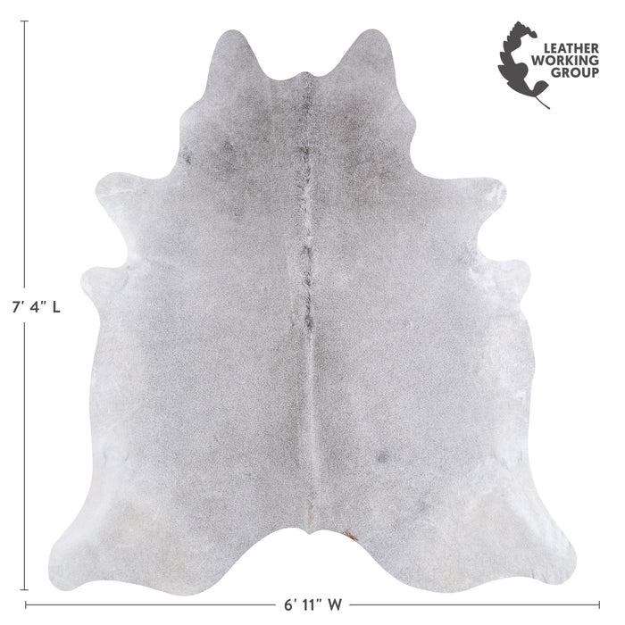 Brazilian Grey Cowhide Rug Size 7'4" L x 6'11" W 4828