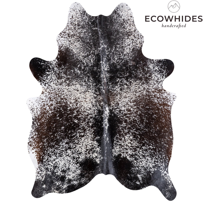 Brazilian Black Salt and Pepper Cowhide Rug Size 6'11" L x 4'11" W 4864