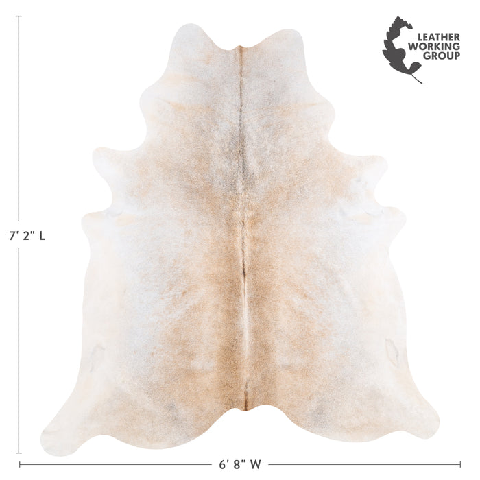 Brazilian Grey Palomino Cowhide Rug Size 7'2" L x 6'8" W 4901