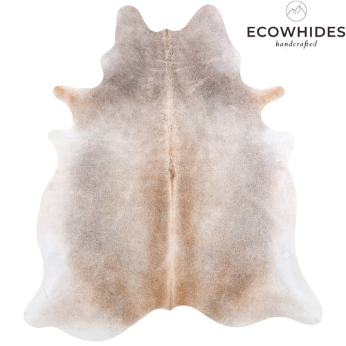 Brazilian Grey Palomino Cowhide Rug Size 7'5" L x 6'8" W 4909