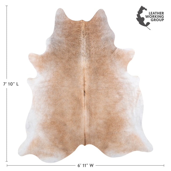 Brazilian Grey Palomino Cowhide Rug Size 7'10" L x 6'11" W 4917