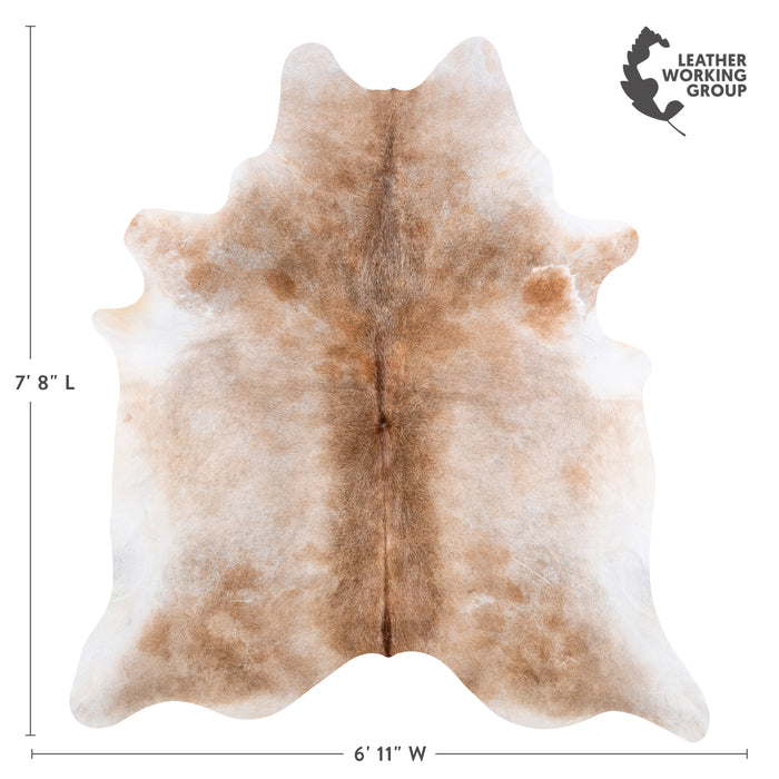 Brazilian Grey Palomino Cowhide Rug Size 7'8" L x 6'11" W 4918