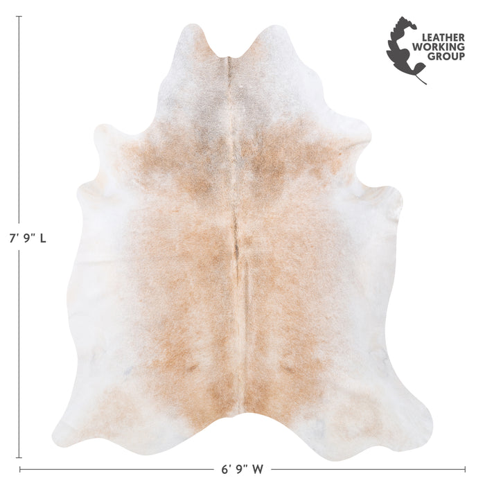 Brazilian Grey Palomino Cowhide Rug Size 7'9" L x 6'9" W 4919