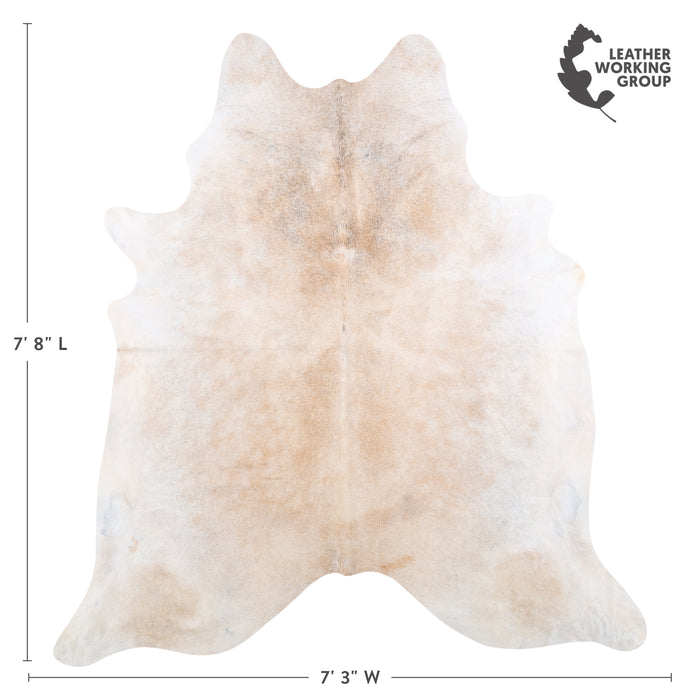 Brazilian Grey Palomino Cowhide Rug Size 7'8" L x 7'3" W 4923