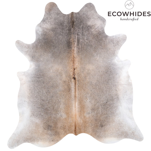 Brazilian Grey Palomino Cowhide Rug Size 7'9" L x 7'4" W 4924