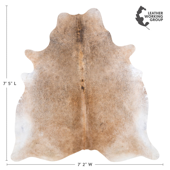 Brazilian Grey Palomino Cowhide Rug Size 7'5" L x 7'2" W 4925