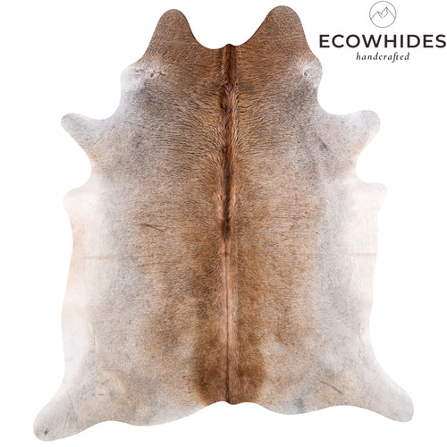 Brazilian Grey Palomino Cowhide Rug Size 7'10" L x 6'11" W 4927