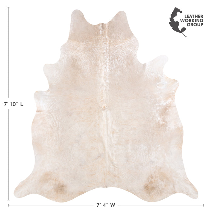 Brazilian Champagne Cowhide Rug Size 7'10" L x 7'4" W 4939