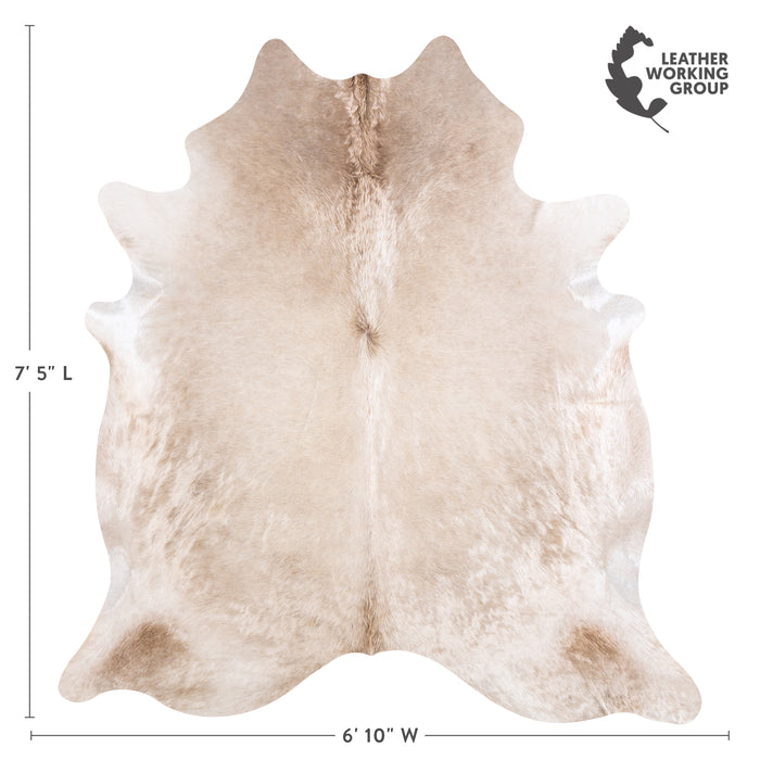 Brazilian Champagne Cowhide Rug Size 7'5" L x 6'10" W 4942