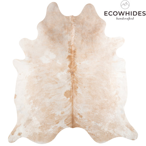 Brazilian Palomino and White Cowhide Rug Size 7'8" L x 7'3" W 4962