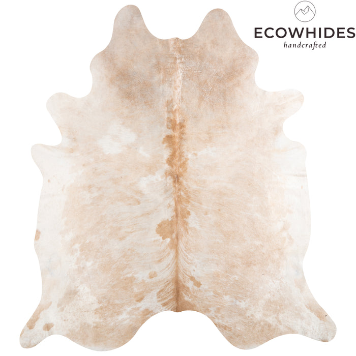 Brazilian Palomino and White Cowhide Rug Size 7'8" L x 7'3" W 4962