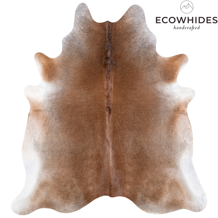 Brazilian Grey Palomino Cowhide Rug Size 7'1" L x 6'5" W 5128