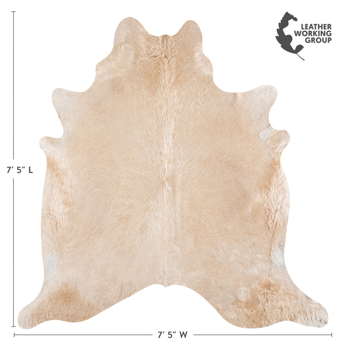 Brazilian Champagne Cowhide Rug Size 7'5" L x 7'5" W 5199
