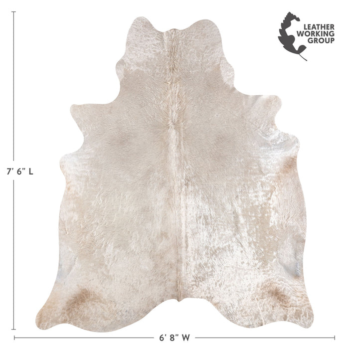 Brazilian Champagne Cowhide Rug Size 7'6" L x 6'8" W 5202