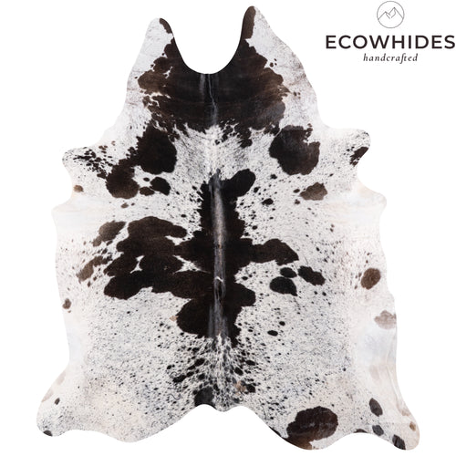 Brazilian Black Salt and Pepper Cowhide Rug Size 8'4" L x 6'10" W 5295