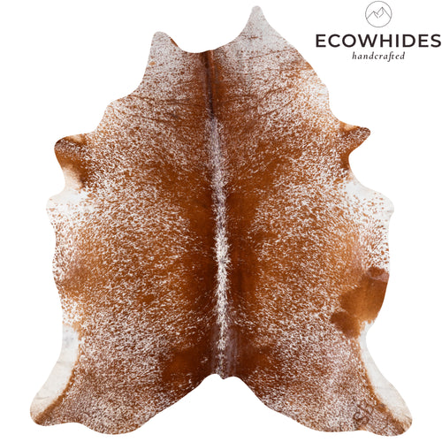 Brazilian Brown Salt and Pepper Cowhide Rug Size 8'4" L x 7'4" W 5322