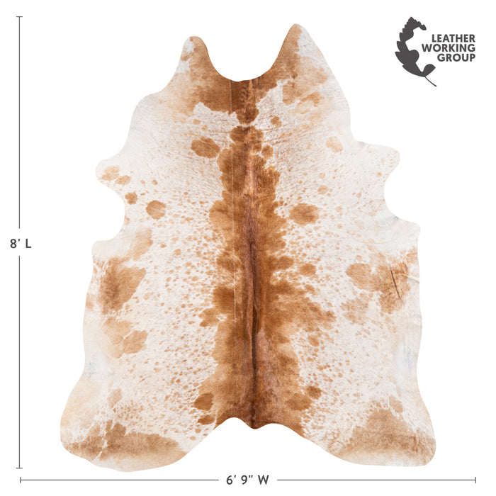 Brazilian Brown Salt and Pepper Cowhide Rug Size 8'0" L x 6'9" W 5333