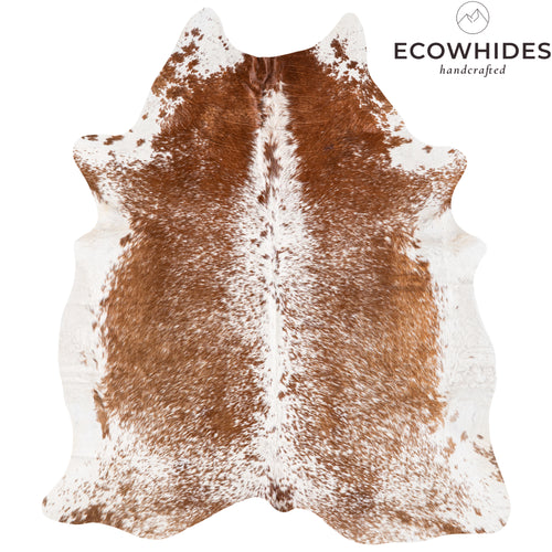 Brazilian Brown Salt and Pepper Cowhide Rug Size 7'1" L x 6'3" W 5340