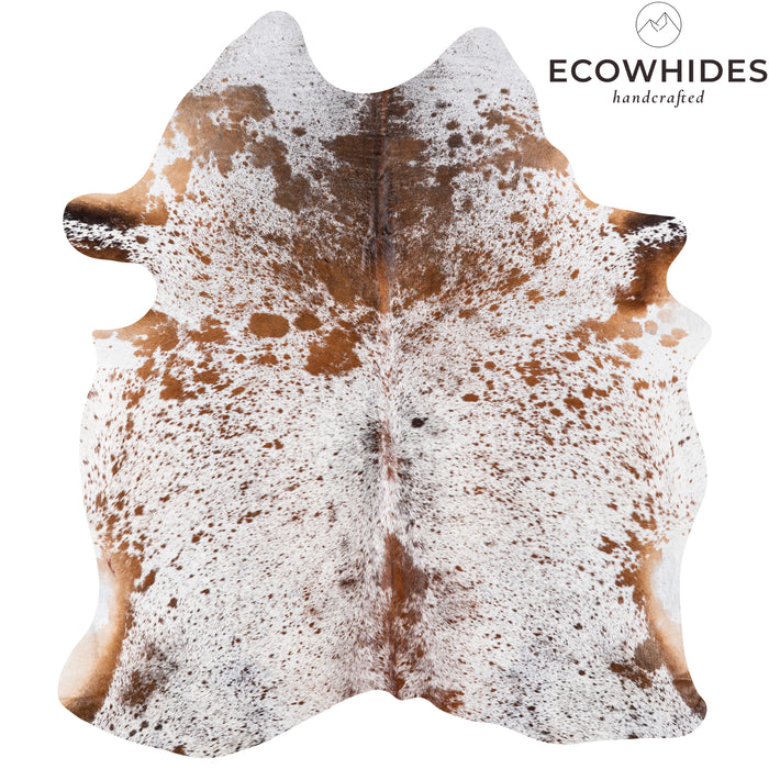 Brazilian Brown Salt and Pepper Cowhide Rug Size 7'6" L x 6'6" W 5346