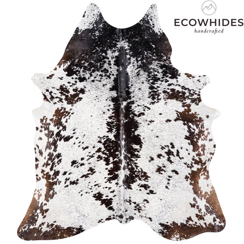 Brazilian Brown Salt and Pepper Cowhide Rug Size 7'11" L x 6'4" W 5347