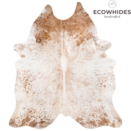 Brazilian Brown Salt and Pepper Cowhide Rug Size 7'11" L x 7'1" W 5349