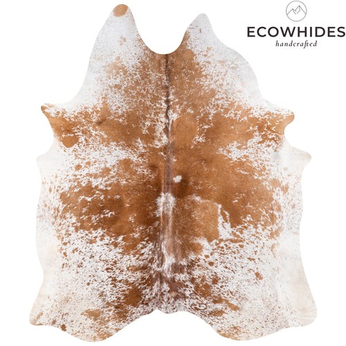 Brazilian Brown Salt and Pepper Cowhide Rug Size 7'10" L x 6'7" W 5354