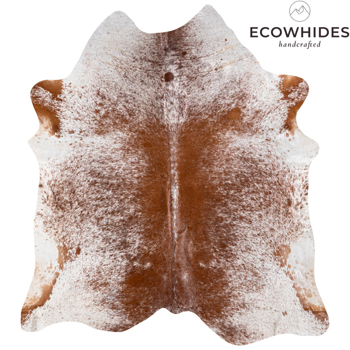 Brazilian Brown Salt and Pepper Cowhide Rug Size 7'6" L x 6'10" W 5355