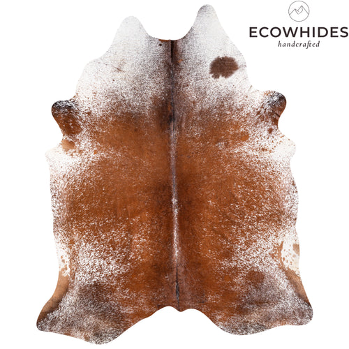 Brazilian Brown Salt and Pepper Cowhide Rug Size 8'8" L x 6'7" W 5356